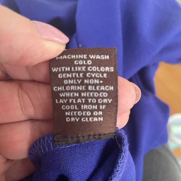 Adrienne Vittadini Rich Blue /purple Midi Dress - Picture 9 of 10